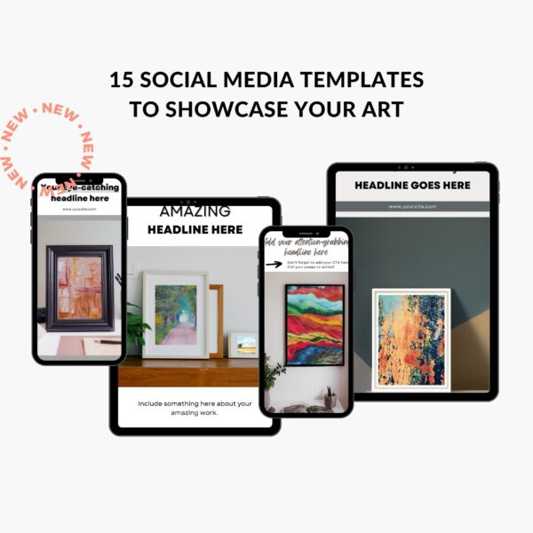15 Social Media Artist Canva Templates to showcase your art